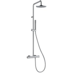 Plieger Napoli douchesysteem thermostatisch met hoofddouche Ø20cm met handdouche staafmodel m.1 stand RVS SW358932