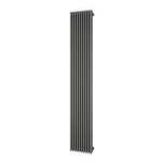 Plieger Antika Retto designradiator verticaal middenaansluiting 1800x295mm 994W parelgrijs (pearl grey) 7253230