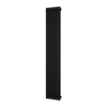 Plieger Antika Retto designradiator verticaal middenaansluiting 1800x295mm 994W zwart grafiet (black graphite) 7253242