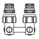 Oventrop H onderblok Multiflex F 3/4 x3/4 haaks 7503334