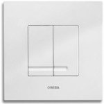 Wisa Delos Bedieningspaneel - vierkant - 16x16x1 - dualflush - staal - wit 0704436