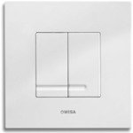 Wisa Delos bedieningspaneel vierkant kunststof 16x16cm dualflush DF mat chroom 0770453