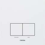 Wisa Delos Bedieningspaneel - rechthoek - 16x16x1 - dualflush - aluminium - wit mat OUTLETSTORE STORE34020
