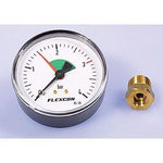 Flamco Flexcon manometer 1/2 80 mm axiaal met ventielhuls 7820054