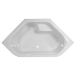 Wisa Anzio bad acryl zeshoekig 145x145x44,5cm wit 0790149