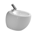 Laufen Alessi One staand bidet 58.5x39x41.5cm 1 kraangat incl. clou met gesloten zijden keramiek lcc-wit 0080158