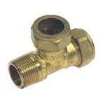 VSH Super Knel Messing knel T stuk verlopend 15x15x1/2 buidr conisch 8401082