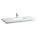 Laufen Living Square meubelwastafel 130x48x15cm 1 kraangat met overloop keramiek wit 0084211