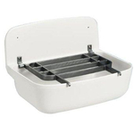 ABU uitstortgootsteen kunststof 50x35cm zonder emmerrooster wit 0970069