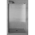 Plieger Panorama douchewand 6mm 48/50x200cm excl. muursteun incl. bevestiging zwart/rookgrijs SW207755