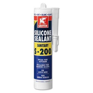 Griffon siliconenkit sanitair S200 koker à 300 ml voor acryl zilvergrijs