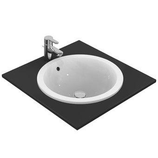 Ideal Standard Connect inbouwwastafel rond O48cm met overloop zonder kraangat Ideal plus wit