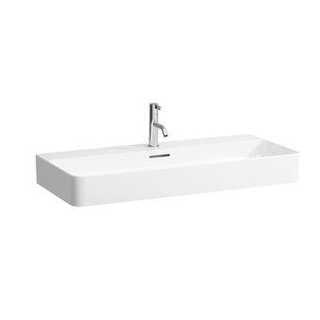 Laufen VAL meubelwastafel 42x95x11.5cm met kraangat met overloop SaphirKeramik wit