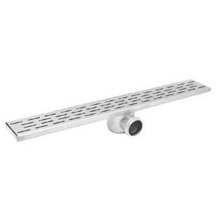 Easydrain Fixt afvoergoot enkele plaat met sifon 9.8x50cm zijuitloop 50mm RVS