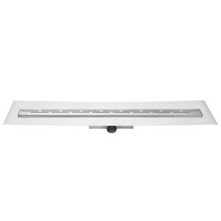 Easydrain Compact FF afvoergoot enkele plaat met zijuitloop 6x110cm 50mm RVS