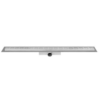 Easy Drain Compact 30 douchegoot RVS met enkele plaat RVS standaard RVS flens waterslot 30mm 90cm inbouw diepte 63mm met zijuitloop TWEEDEKANS