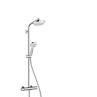 Hansgrohe Crometta 160 showerpipe met thermostaat wit/chroom