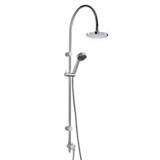 Kludi Zenta Dual shower systeem: glijstang 2 functies omstel en handdouche 2S met doucheslang 160cm en hoofddouche chroom