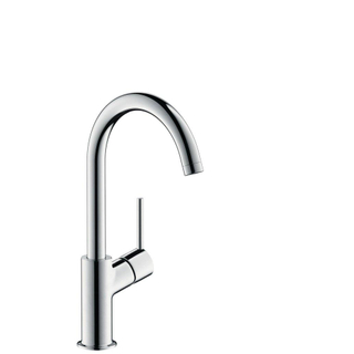 Hansgrohe Talis S2 wastafelkraan met hoge vaste uitloop met push open garnituur chroom