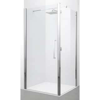 Novellini Young 2.0 F1 zijwand 79/81x200cm chroom profiel met aqua glas