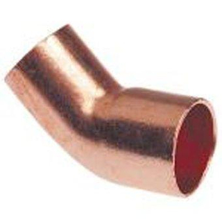 roodkoperen bocht 45° mof x spie 22mm