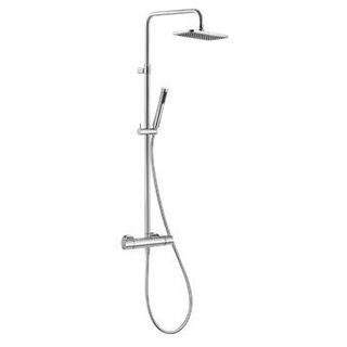 Kludi A QA Dual Shower System met douchekraan thermostatisch met handdouche 1S en hoofddouche 14x24.5cm chroom