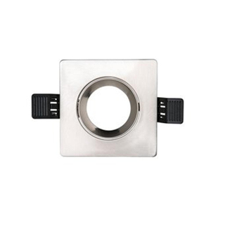 Interlight frame vierkant IP20 tbv LED module MR16 90mm geborsteld chroom IL F90SM