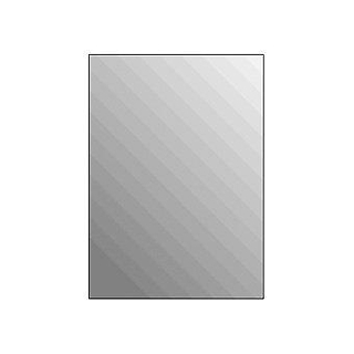 Plieger Basic 4mm rechthoekige spiegel 120x30cm zilver