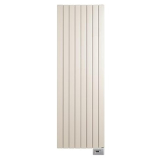 Vasco Viola V1L1-EL designradiator elektrisch verticaal met lamellen 1201x433mm, 1000W wit