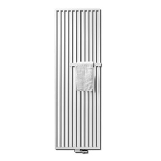 Vasco Arche VVL designradiator met vertikale buizen en handdoekbeugel links 1800x470mm 1050W antraciet