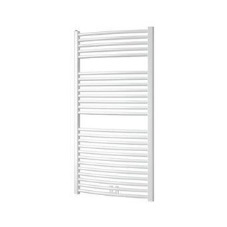 Plieger Palmyra designradiator horizontaal gebogen middenaansluiting 1175x600mm 689W wit structuur