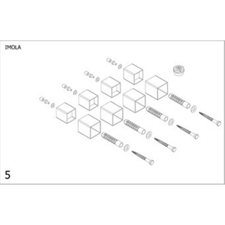 Plieger bevestigingsset designradiator Imola mat zwart 7250554