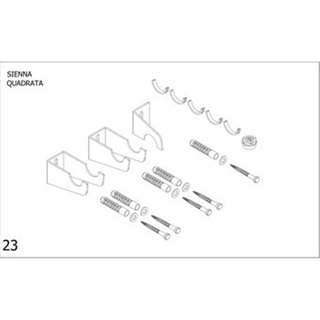 Plieger bevestigingsset designradiator enkel Siena Quadrata wit