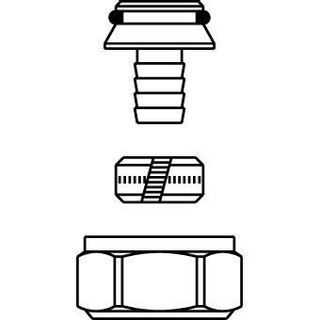 Oventrop Klemset Duo onderblok voor VPE M24x15 14/2 mm