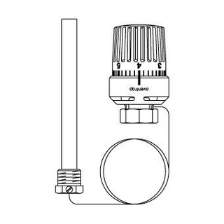 Oventrop Temperatuurregelaar met dompelvoeler M30x15 capillair 2 m 20 50°C