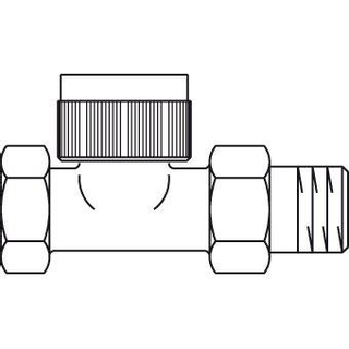 Oventrop Thermostatische radiatorafsluiter F 1/2 recht Kvs 0,32 m3 h