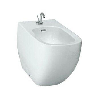 Laufen Palomba staand bidet 36x56x43cm 1 kraangat met gesloten zijden keramiek lcc-wit