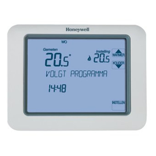 Honeywell Chronotherm klokthermostaat touch 24V aan/uit met touchscreenbediening inclusief. 2x batterij wit