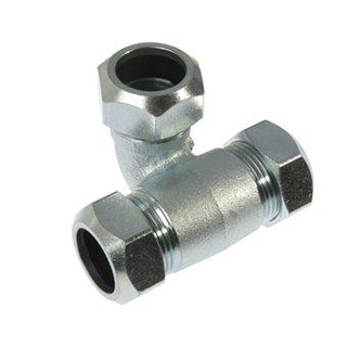 VSH Klem Passeer T stuk 22x15x22mm messing verzinkt