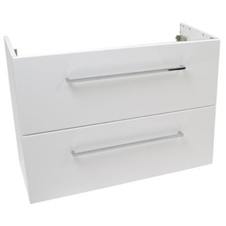 Plieger Qubic XS wastafelonderbouwkast met 2 ladenen 80x35x57.6cm glanswit FN90061