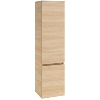 Villeroy & Boch Legato hoge kast met 2 deuren 155x40x35cm rechts glanswit