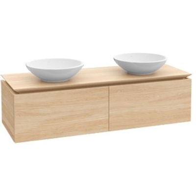 Villeroy & Boch Legato onderkast met 2 laden voor 2 waskommen 160x50x38cm matwit