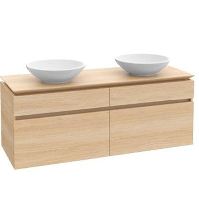 Villeroy & Boch Legato onderkast met 4 laden voor 2 opzetwaskommen 140x50x55cm matwit