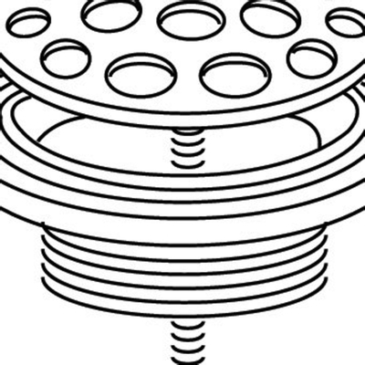 Viega simplexplug met vlak rooster 6/4 zonder koppeling chroom