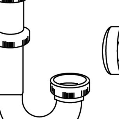 Viega buissifon zonder muurbuis 6/4 met rozet chroom