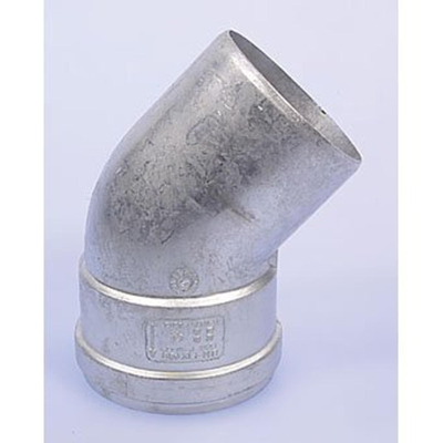 Burgerhout BM FIX Dikwandige aluminium afvoerbocht 45 graden 80mm