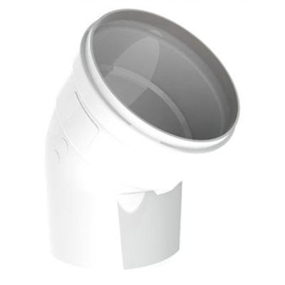 Burgerhout BM FIX Dikwandige aluminium afvoerbocht 45 graden 80mm