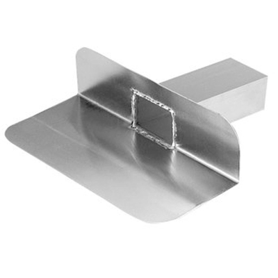 Burgerhout aluminium kiezelbak gesloten uitloop L=200mm 60x80mm Anjo