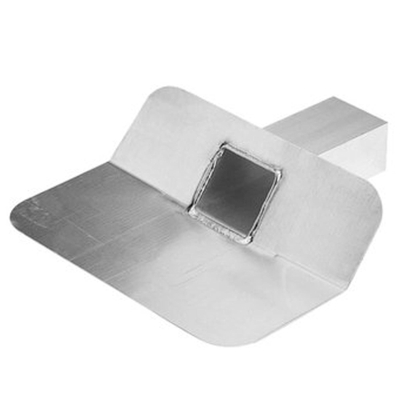 Burgerhout Aluminium kiezelbak gesloten uitloop 350 mm 60x80 mm