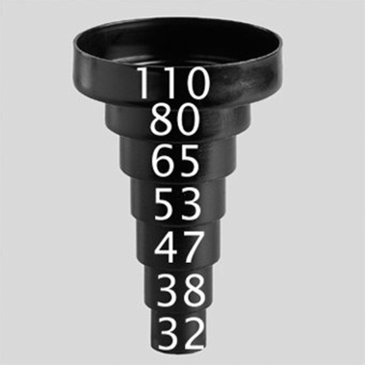 Ubbink meervoudig verloopstuk ventilatiedakdoorvoer Ø110-Ø80-Ø65-Ø53-Ø47-Ø38-Ø32mm zwart